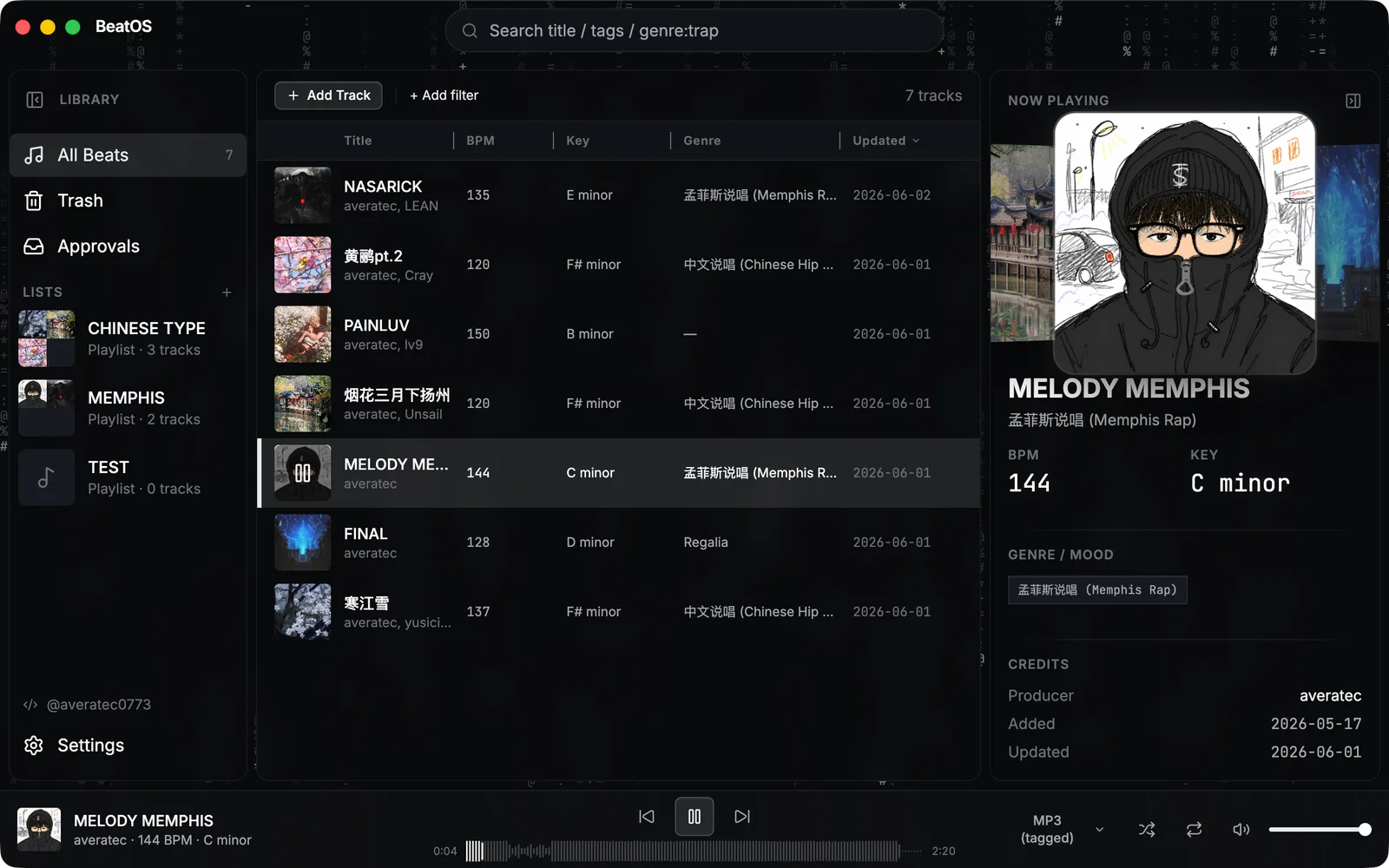 BeatOS screenshot